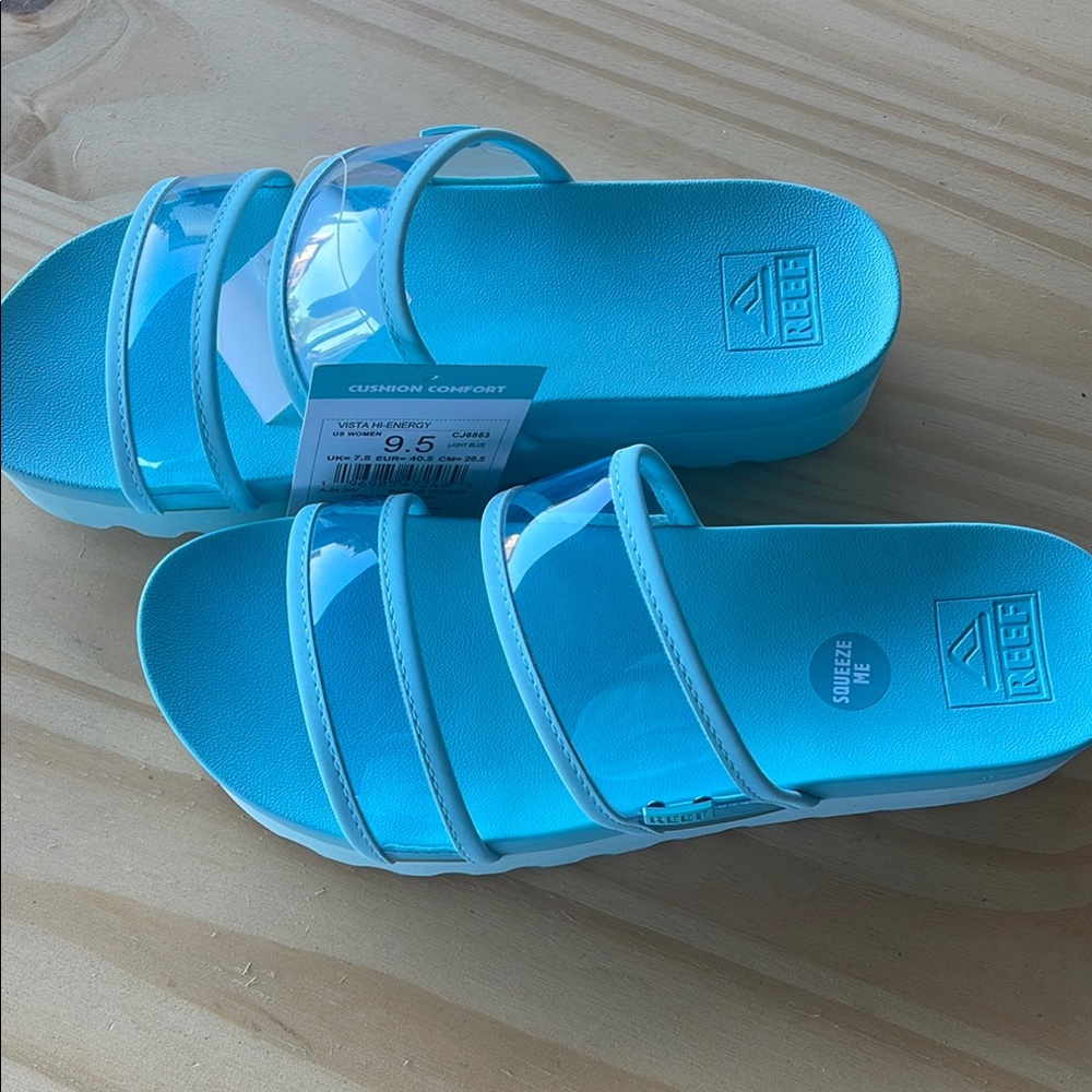 Reef Vibrant Blue Slide Sandals - Picture 11 of 11